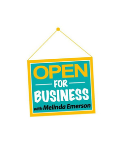 OPEN FOR BUSINESS WITH MELINDA EMERSON trademark