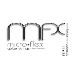 MFX MICRO FLEX GUITAR STRINGS BY JAMES D'AQUISTO II 80/20 BRASS MED ACOUSTIC 13 58 trademark