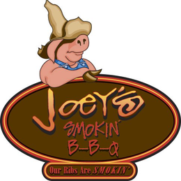 JOEY'S SMOKIN' B-B-Q OUR RIBS ARE SMOKIN' trademark