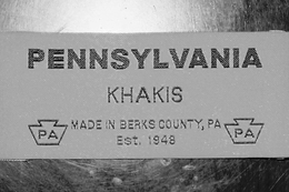 PENNSYLVANIA KHAKIS MADE IN BERKS COUNTY, PA EST. 1948 PA trademark