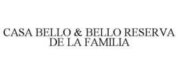 CASA BELLO & BELLO RESERVA DE LA FAMILIA trademark