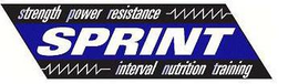 STRENGTH POWER RESISTANCE SPRINT INTERVAL NUTRITION TRAINING trademark