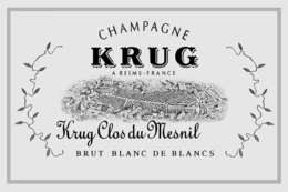 CHAMPAGNE KRUG A REIMS-FRANCE KRUG CLOS DU MESNIL BRUT BLANC DE BLANCS trademark
