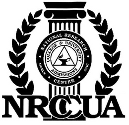 NRCCUA · MCMLX · NATIONAL RESEARCH · CENTER · XVIII COLLEGE & UNIVERSITY ADMISSIONS trademark