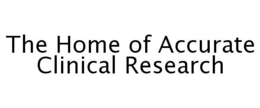 THE HOME OF ACCURATE CLINICAL RESEARCH trademark