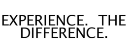 EXPERIENCE. THE DIFFERENCE. trademark