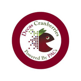 DECAS CRANBERRIES POWERED BY PACS trademark