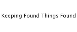 KEEPING FOUND THINGS FOUND trademark