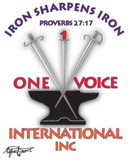 IRON SHARPENS IRON PROVERBS 27:17 1 ONE VOICE INTERNATIONAL INC ALFRED HARRIS trademark