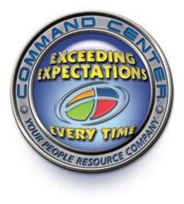 COMMAND CENTER YOUR PEOPLE RESOURCE COMPANY EXCEEDING EXPECTATIONS EVERY TIME trademark