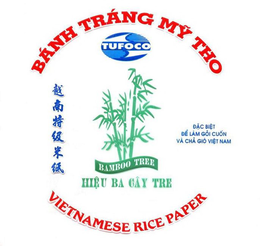 BÁNH TRÁNG MY THO TUFOCO DAC BIET DE LAM GOI CUON VA CHA GIO VIET NAM BAMBOO TREE HIEU BA CAY TRE VIETNAMESE RICE PAPER trademark