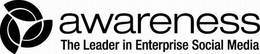 AWARENESS THE LEADER IN ENTERPRISE SOCIAL MEDIA trademark