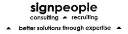 SIGNPEOPLE CONSULTING RECRUITING BETTER SOLUTIONS THROUGH EXPERTISE trademark
