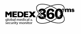 MEDEX360° MS MS GLOBAL MEDICAL & SECURITY MONITOR trademark