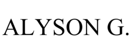 ALYSON G. trademark