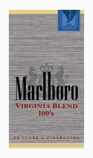 FINE TOBACCOS MARLBORO VIRGINIA BLEND 100'S 20 CLASS A CIGARETTES FINE TOBACCOS trademark