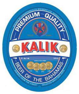 KALIK PREMIUM QUALITY BEER OF THE BAHAMAS trademark