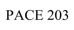 PACE 203 trademark