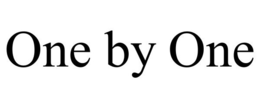 ONE BY ONE trademark