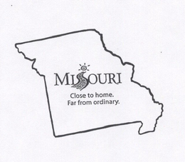 MISSOURI CLOSE TO HOME. FAR FROM ORDINARY. trademark