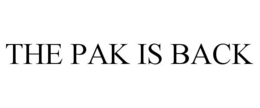 THE PAK IS BACK trademark
