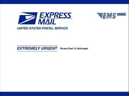 EXPRESS MAIL UNITED STATES POSTAL SERVICE EMS EXTREMELY URGENT PLEASE RUSH TO ADDRESSEE trademark