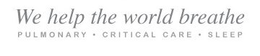 WE HELP THE WORLD BREATHE PULMONARY · CRITICLE CARE · SLEEP trademark