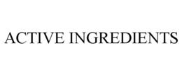 ACTIVE INGREDIENTS trademark