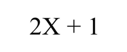 2X + 1 trademark