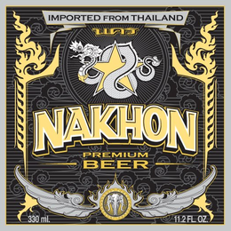 NAKHON PREMIUM BEER IMPORTED FROM THAILAND trademark