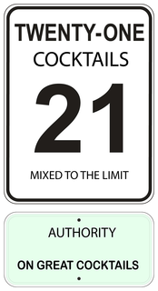 TWENTY-ONE COCKTAILS 21 MIXED TO THE LIMIT AUTHORITY ON GREAT COCKTAILS trademark