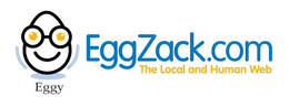 EGGZACK.COM THE LOCAL AND HUMAN WEB EGGY trademark