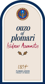 1894 OUZO OF PLOMARI ISIDOROS ARVANITIS1894 PLOMARI LESVOS PRODUCT OF GREECE ETOS IDRUAEOS trademark