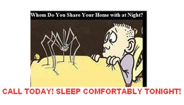 WHOM DO YOU SHARE YOUR HOME WITH AT NIGHT? CALL TODAY! SLEEP COMFORTABLY TONIGHT! trademark