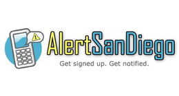 ALERTSANDIEGO GET SIGNED UP. GET NOTIFIED. trademark