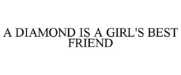 A DIAMOND IS A GIRL'S BEST FRIEND trademark