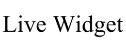 LIVE WIDGET trademark