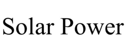 SOLAR POWER trademark