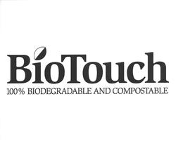 BIOTOUCH 100% BIODEGRADABLE AND COMPOSTABLE trademark
