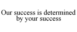 OUR SUCCESS IS DETERMINED BY YOUR SUCCESS trademark
