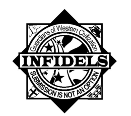 INFIDELS GUARDIANS OF WESTERN CIVILIZATION SUBMISSION IS NOT AN OPTION trademark
