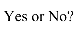 YES OR NO? trademark