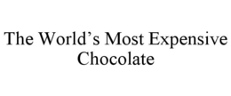 THE WORLD'S MOST EXPENSIVE CHOCOLATE trademark