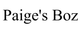 PAIGE'S BOZ trademark