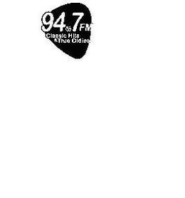 94.7 FM CLASSIC HITS & TRUE OLDIES trademark