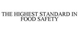 THE HIGHEST STANDARD IN FOOD SAFETY trademark