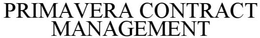 PRIMAVERA CONTRACT MANAGEMENT trademark