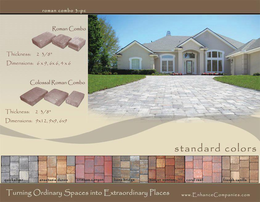 ROMAN COMBO 3-PC ROMAN COMBO THICKNESS: 2 3/8" DIMENSIONS: 6X9, 6X6, 4X6 COLOSSAL COMBO THICKNESS: 2 3/8" DIMENSIONS: 9X12, 9X9, 6X9 STANDARD COLORS QUICKSILVER ANASTASIA DUNCA CRIMSON CANYON LIONS BRIDGE TUSCAN SUNRISE CORAL REEF FRENCH VANILLA TURNING ORDINARY SPACES INTO EXTRAORDINARY PLACES WWW.ENHANCECOMPANIES.COM trademark