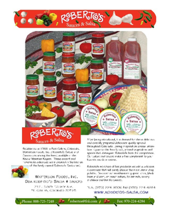 ROBERTO'S SAUCES & SALSA trademark