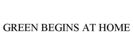 GREEN BEGINS AT HOME trademark